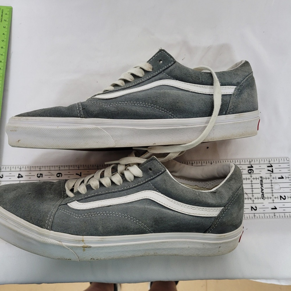 Vans Old Skool Slate Gray Suede Low Top Skate Shoes Mens 10 Womens 11.5 500714